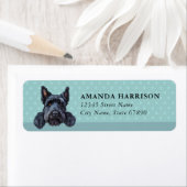Kerry Blue Terrier Dog Return Address Labels (Insitu)