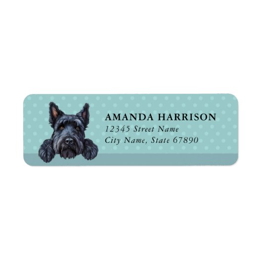 Kerry Blue Terrier Dog Return Address Labels (Vorne)