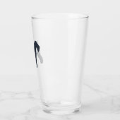 Kerry Blue Terrier Dog Silhouette Personalisiert Glas (Links)