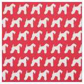 Kerry Blue Terrier Dog Silhouette Rot Stoff (Muster)
