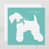 Kerry Blue Terrier Doppy Welpe Dankeskarte (Vorne/Hinten)