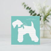 Kerry Blue Terrier Doppy Welpe Dankeskarte (Stehend Vorderseite)