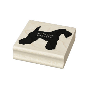 Kerry Blue Terrier Doppy Welpe Gummistempel