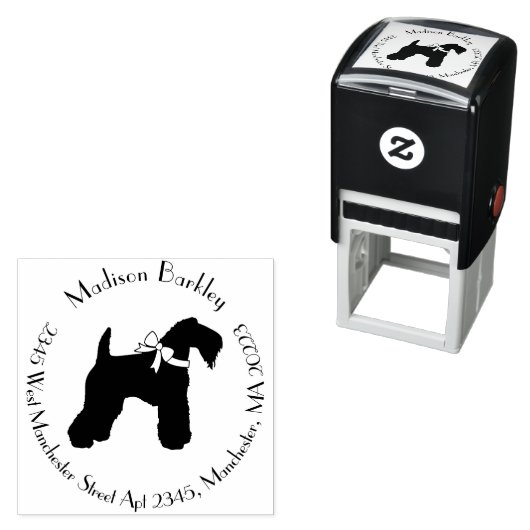 Kerry Blue Terrier Doppy Welpe Permastempel (Beispiel)