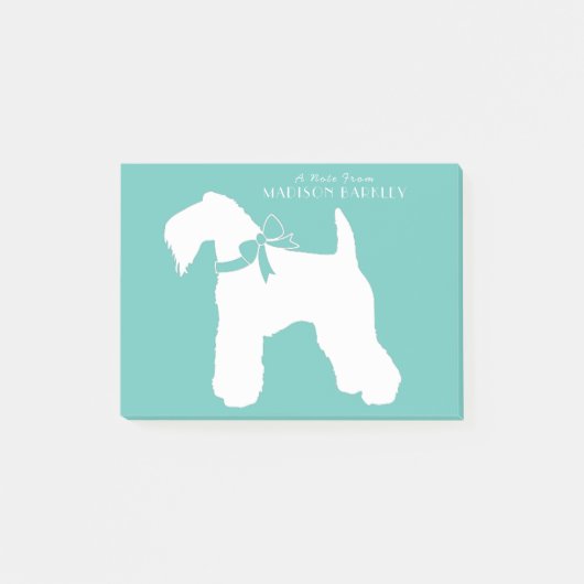 Kerry Blue Terrier Doppy Welpe Post-it Klebezettel (Vorderseite)