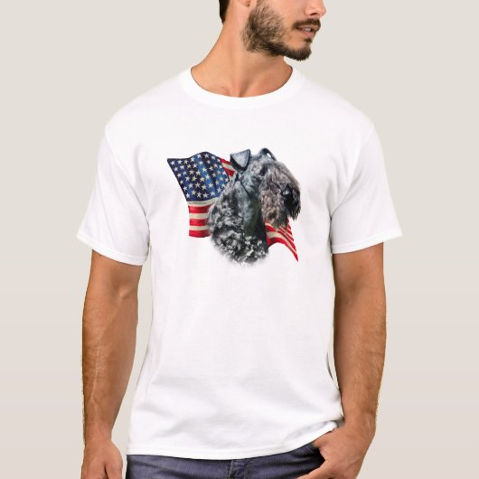 Kerry Blue Terrier Flag T-Shirt (Vorderseite)