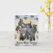 Kerry Blue Terrier Grußkarten Karte (Gelbe Blume)