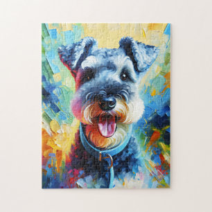 Kerry Blue Terrier Hund Acryl Druck Hundeliebhaber Puzzle