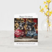 Kerry Blue Terrier in Christmas Jumpers Card Karte (Gelbe Blume)