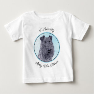 Kerry Blue Terrier Malerei Niedliche Original Dog Baby T-shirt