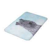 Kerry Blue Terrier Malerei Niedliche Original Dog Badematte (Schrägansicht)