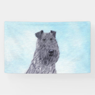 Kerry Blue Terrier Malerei Niedliche Original Dog Banner