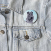 Kerry Blue Terrier Malerei Niedliche Original Dog  Button (Beispiel)