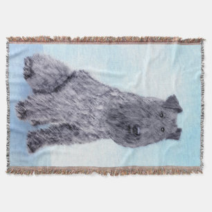Kerry Blue Terrier Malerei Niedliche Original Dog Decke