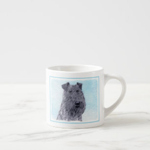 Kerry Blue Terrier Malerei Niedliche Original Dog Espressotasse