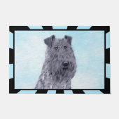 Kerry Blue Terrier Malerei Niedliche Original Dog Fußmatte (Vorderseite)