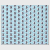 Kerry Blue Terrier Malerei Niedliche Original Dog Geschenkpapier (Flach)