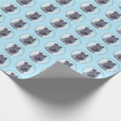 Kerry Blue Terrier Malerei Niedliche Original Dog Geschenkpapier (Ecke)