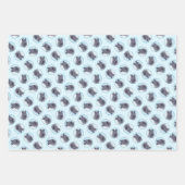 Kerry Blue Terrier Malerei Niedliche Original Dog  Geschenkpapier Set (Vorderseite)