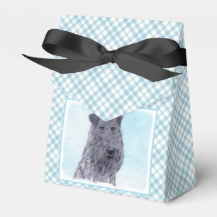 Kerry Blue Terrier Malerei Niedliche Original Dog  Geschenkschachtel