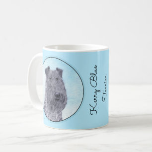 Kerry Blue Terrier Malerei Niedliche Original Dog  Kaffeetasse