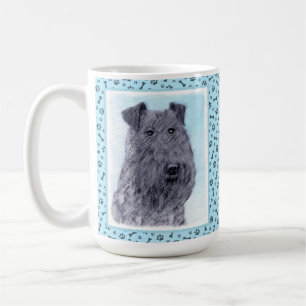 Kerry Blue Terrier Malerei Niedliche Original Dog Kaffeetasse