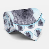 Kerry Blue Terrier Malerei Niedliche Original Dog  Krawatte (Gerollt)