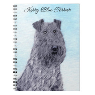 Kerry Blue Terrier Malerei Niedliche Original Dog Notizblock