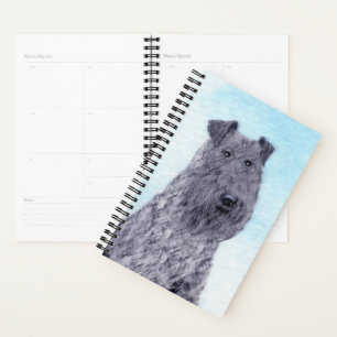 Kerry Blue Terrier Malerei Niedliche Original Dog Planer