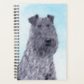 Kerry Blue Terrier Malerei Niedliche Original Dog Planer (Vorderseite)