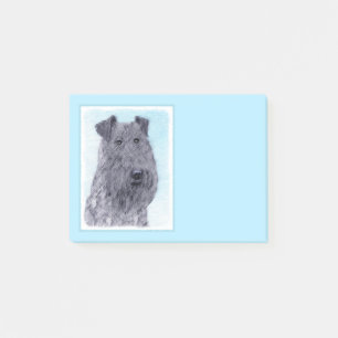 Kerry Blue Terrier Malerei Niedliche Original Dog Post-it Klebezettel