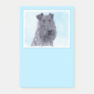 Kerry Blue Terrier Malerei Niedliche Original Dog Post-it Klebezettel