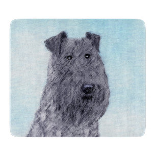Kerry Blue Terrier Malerei Niedliche Original Dog  Schneidebrett