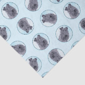 Kerry Blue Terrier Malerei Niedliche Original Dog  Seidenpapier (Ausschnitt)