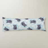 Kerry Blue Terrier Malerei Niedliche Original Dog Seitenschläferkissen (Rückseite)