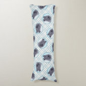 Kerry Blue Terrier Malerei Niedliche Original Dog Seitenschläferkissen (Vorderseite Vertikal)