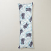 Kerry Blue Terrier Malerei Niedliche Original Dog Seitenschläferkissen (Rückseite (Vertikal))