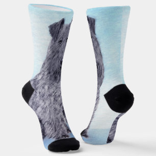 Kerry Blue Terrier Malerei Niedliche Original Dog  Socken