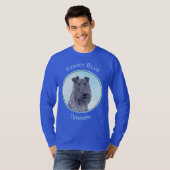 Kerry Blue Terrier Malerei Niedliche Original Dog  T-Shirt (Vorne ganz)