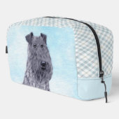 Kerry Blue Terrier Malerei Niedliche Original Dog Waschbeutel (Rechte Ecke)