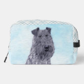Kerry Blue Terrier Malerei Niedliche Original Dog Waschbeutel (Rückseite)