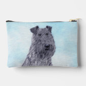 Kerry Blue Terrier Malerei Niedliche Original Dog Zubehörtasche (Rückseite)