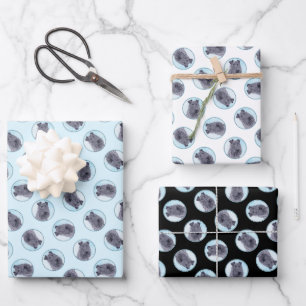 Kerry Blue Terrier Malerei Süße Original-Hunde-Kun Geschenkpapier Set