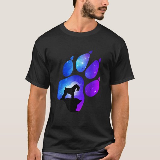 Kerry Blue Terrier Paw Dog Mom Dad T-Shirt (Vorderseite)