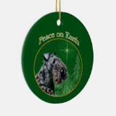 Kerry Blue Terrier Peace Keramik Ornament (Rechts)