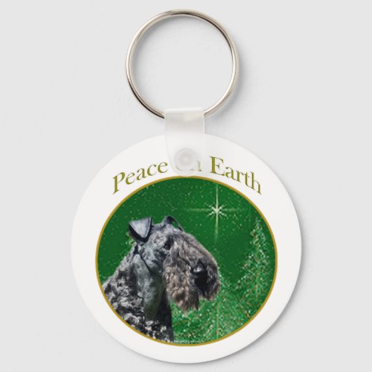 Kerry Blue Terrier Peace Schlüsselanhänger (Vorderseite)