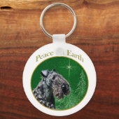 Kerry Blue Terrier Peace Schlüsselanhänger (Vorderseite)