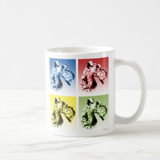 Kerry Blue Terrier Popart Kaffeetasse (Rechts)