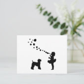 Kerry Blue Terrier Postkarte (Stehend Vorderseite)