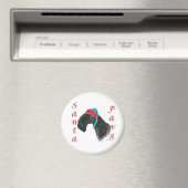 Kerry Blue Terrier Santa Paws Magnet (In Situ (Geschirrspüler))